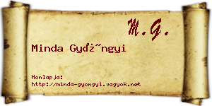 Minda Gyöngyi névjegykártya