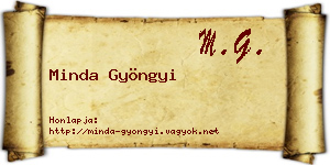 Minda Gyöngyi névjegykártya